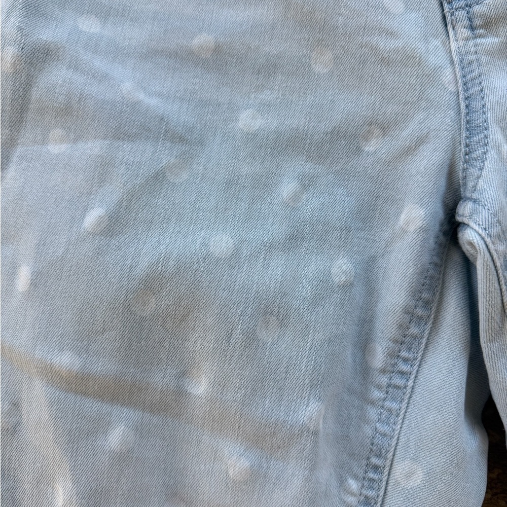 NWT LC Lauren Conrad Light Blue Polka Dot Cropped Jeans Skinny crop - Picture 3 of 9